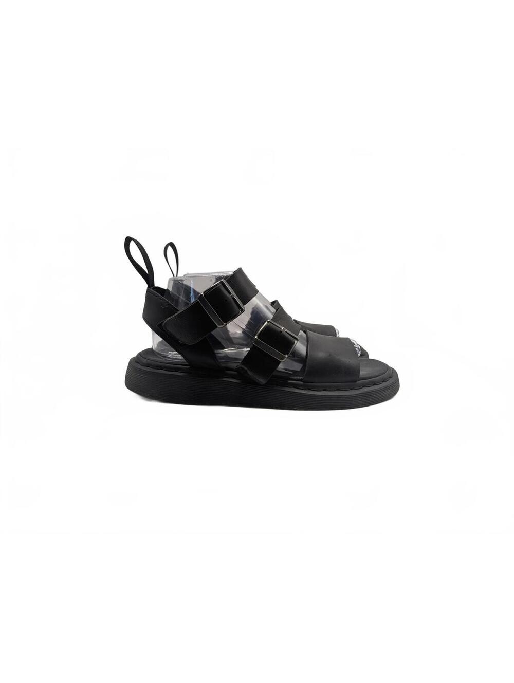 Dr. Martens Gryphon Leather Strap Sandals Black Size 8